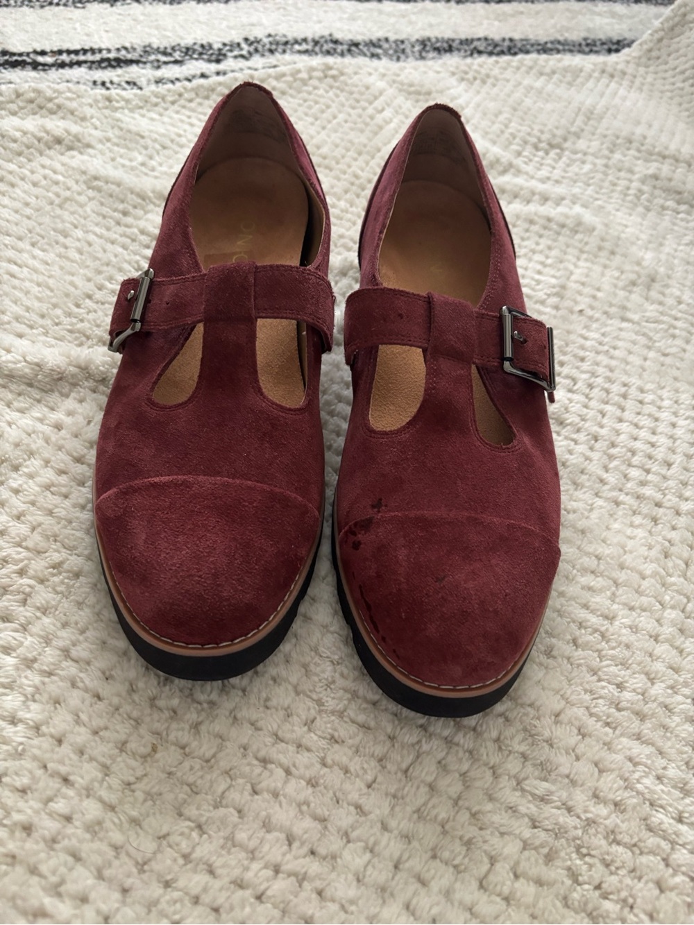 Vionic Women’s Suede Mary Jane Shoe in Burgundy 8.5 Comfy Foot Support - Picture 8 of 8